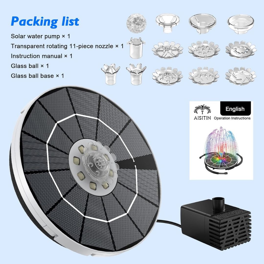 Mini&More - Solar Powered Outdoor Fountain