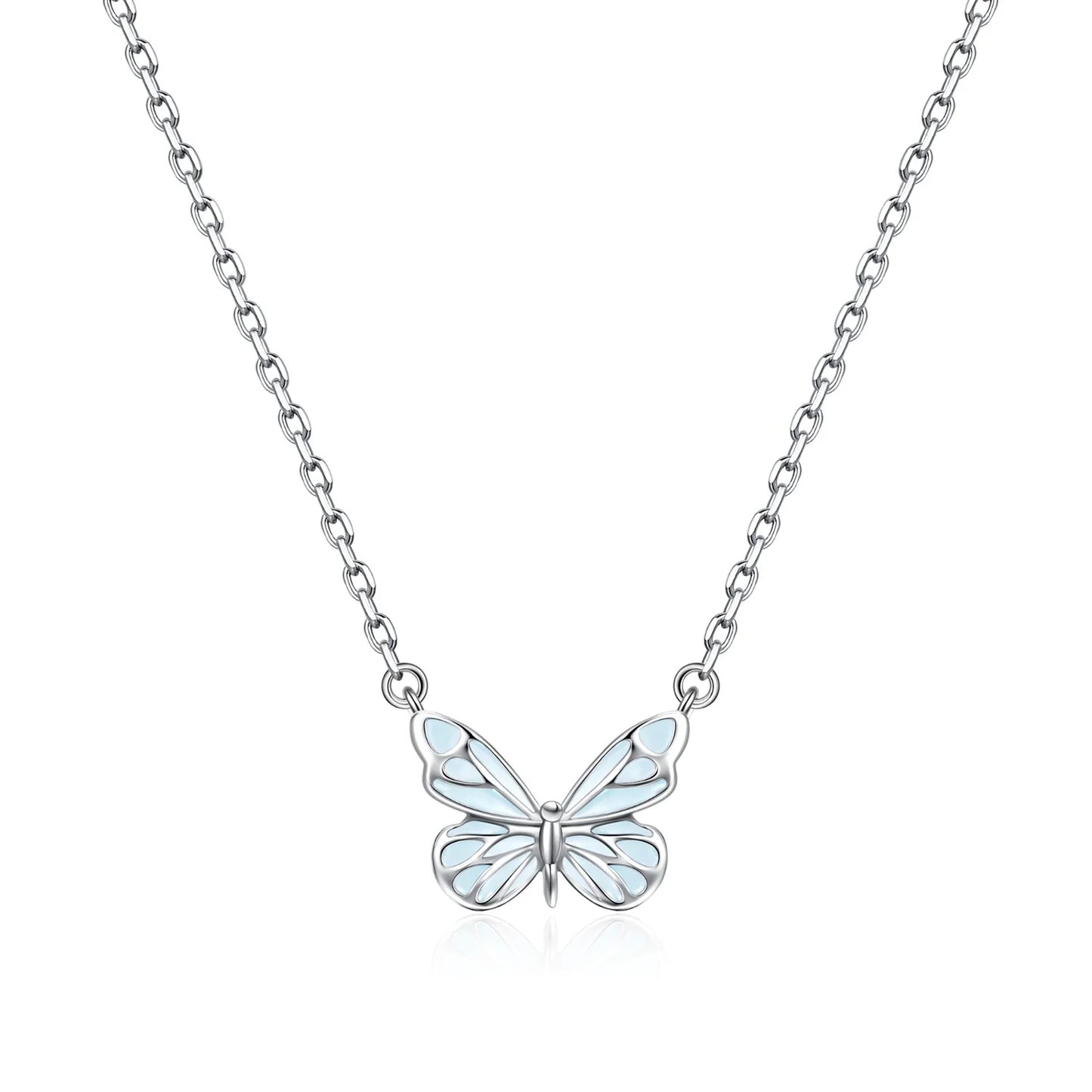 Mini&More. Butterfly Glow In The Dark Luminous Enamel Necklace