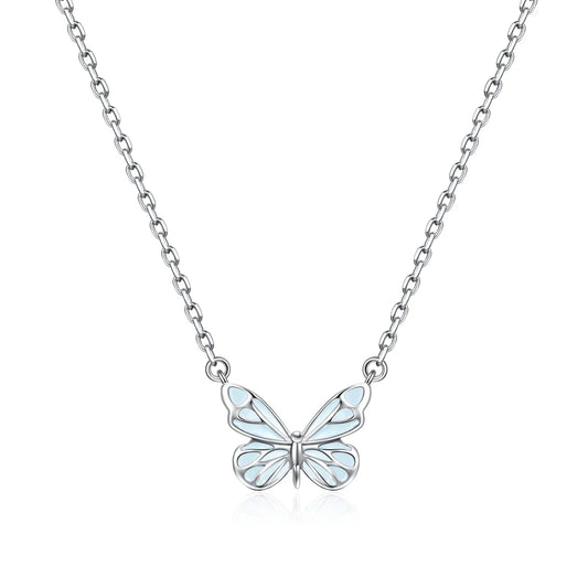Mini&More. Butterfly Glow In The Dark Luminous Enamel Necklace