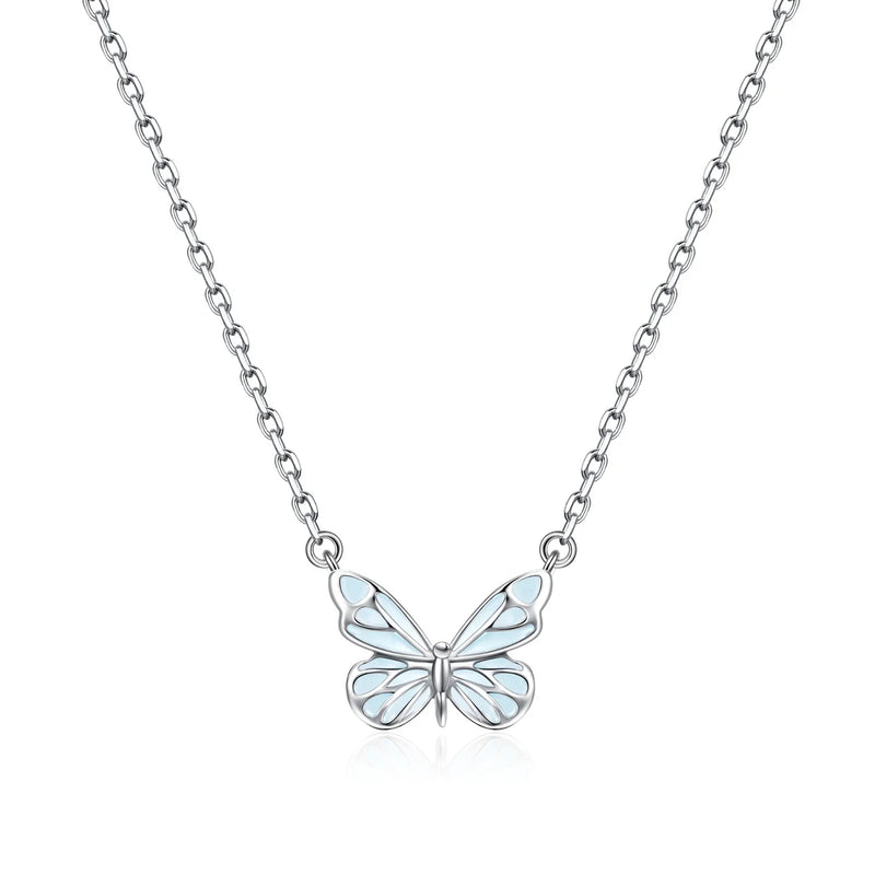 Mini&More. Butterfly Glow In The Dark Luminous Enamel Necklace
