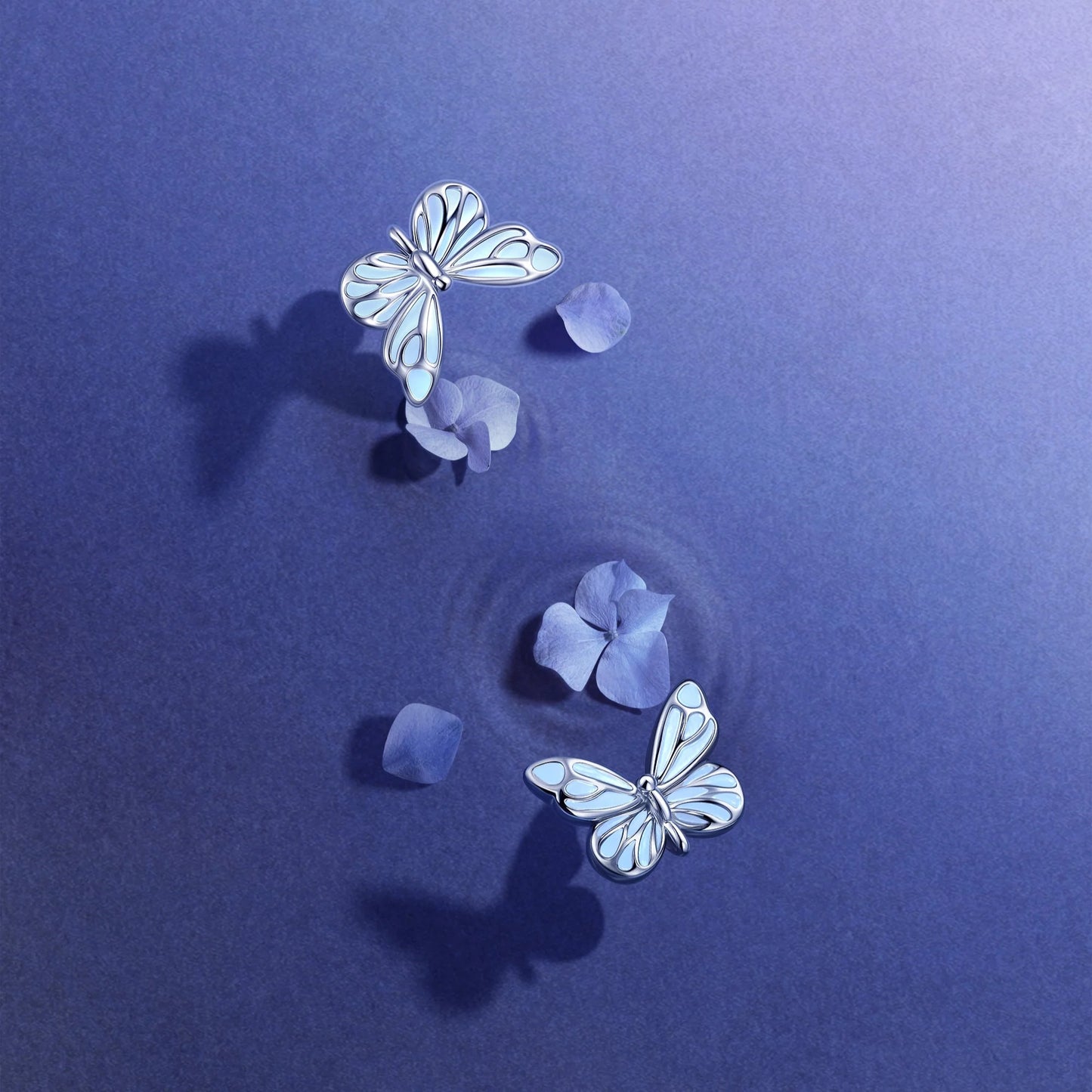 Mini&More. Butterfly Glow In The Dark Luminous Enamel Earrings