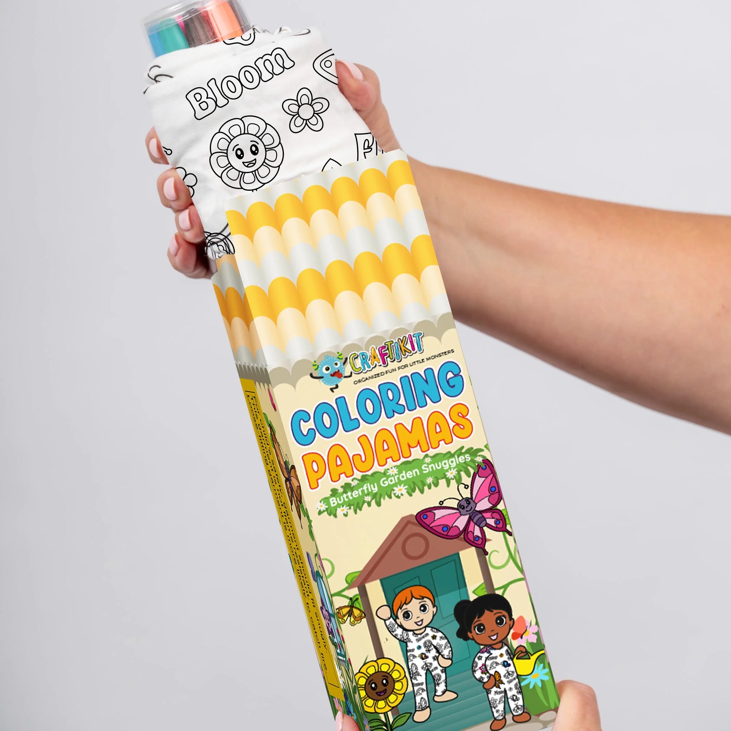 Mini&More - Coloring Pajamas Set with Markers (Reusable After Wash)