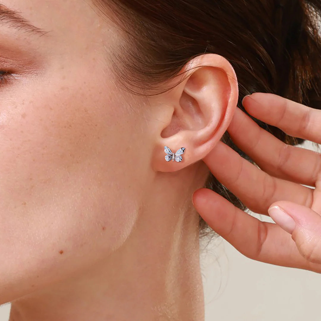 Mini&More. Butterfly Glow In The Dark Luminous Enamel Earrings